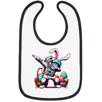 Discover Dabbings Easter Bunny Astronaut Rabbit Bibs