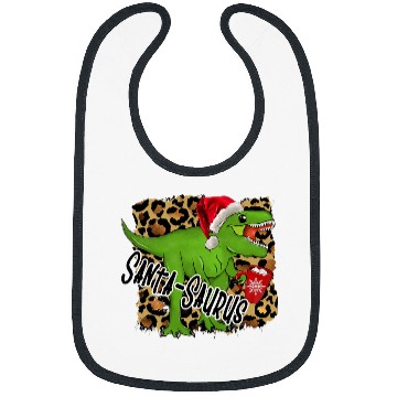 Discover Dinosaur Pet Santa Saurus Merry Christmas Dinosaur Hot Chocolate Leopard Bibs