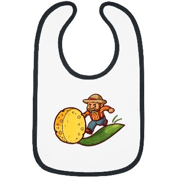 Discover Farmer Chasing Cheese Design Dairy Farmer Bibs