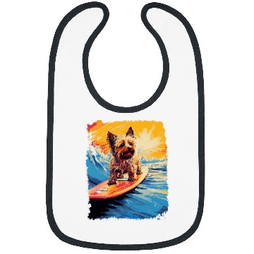 Discover Paddle Board Surfing Dog Yorkshire Terrier Bibs