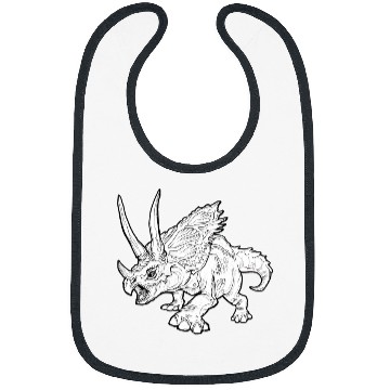Discover Dinosaur Pet Granite pencil like triceratops dinosaur drawing outlined Bibs