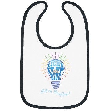 Discover Autism Puzzle Acceptance April Light Blue For Bibs