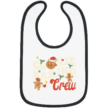 Discover Cookie Baking Crew Funny Holiday Baker Groovy Retro Cute Bibs