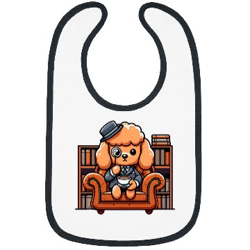 Discover Toy Poodle English Gentleman Funny Dog Victorian Bibs