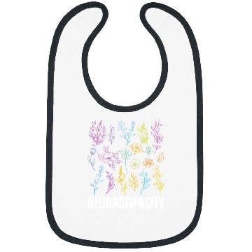 Discover Autism Puzzle ASD Beautiful Flowers Neurodiversity Bibs