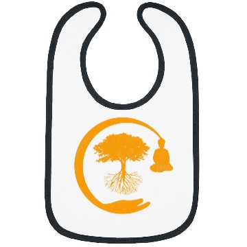 Discover Buddha Monk Namaste Praying Pray Hand Happy Tree Buddhism 21 Bibs