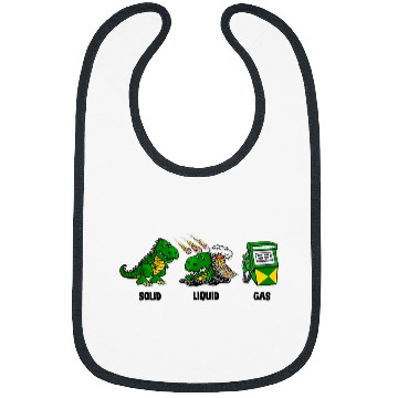 Discover Dinosaur Pet Science Dinosaur Solid Liquid Gas Teacher Funny Bibs
