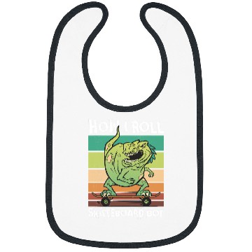 Discover Dinosaur Pet Skateboard boy How I roll Dinosaur on Skateboard Bibs