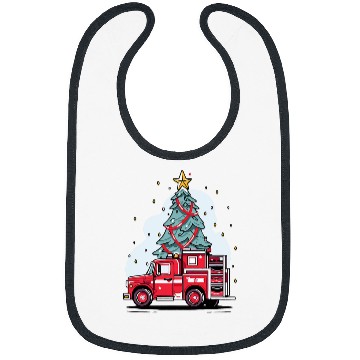 Discover Firefighter Christmas Happy Holidays Fireman Firefighting 213 Bibs