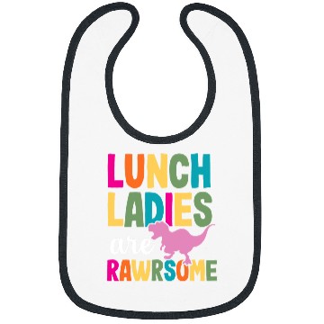 Discover Dinosaur Pet School Lunch Lady Rawsome Funny Cafeteria Worker Bibs