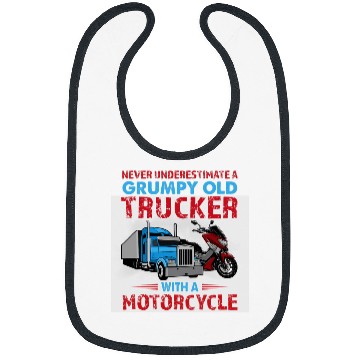 Discover Never Underestimate A Grumpy Old Trucker With Motorcycle Bibs