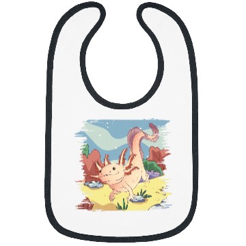 Discover Axolotls Pet Salamander Mud Puppy Axolotlss Mexican Walking Fish Bibs