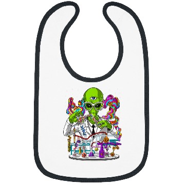 Discover Aliens UFO Space Alien Scientist psychedelics Laboratory Science Bibs