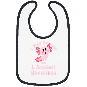 Discover Axolotls Pet Kids Axolotls Fish I Ask Questions Mexican Salamander Kawaii Kids Bibs