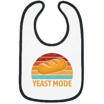 Discover Retro Yeast Mode Funny Sourdough Bread Baker Baking Humor Bibs