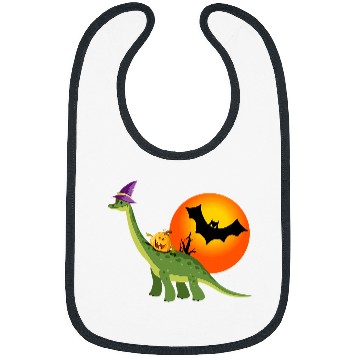 Discover Dinosaur Pet Brachiosaurus Witch Pumpkin Halloween Dinosaur Brontosaurus 8 Bibs