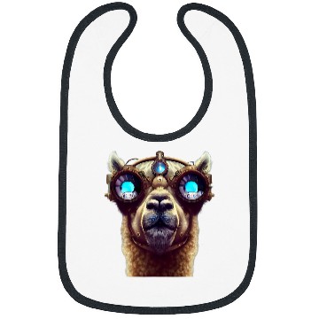 Discover Llama Pet Steampunk Alpaca 2 Bibs