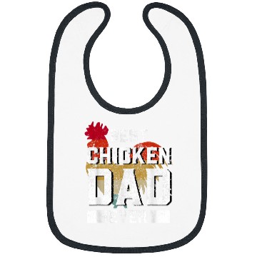 Discover bests Chicken Dad Ever Daddy Farmer Fathers Day Retro Cock Bibs