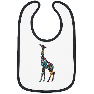 Discover Giraffe Pet Mandala Giraffe Geometric Pattern Art Mandala Animal Bibs