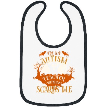 Discover Autism Puzzle Halloween Im Autism Teacher Nothing Scares Me Halloween Bibs
