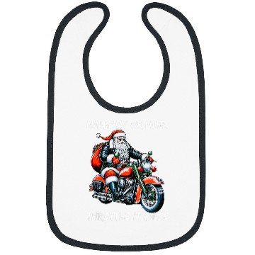 Discover Naughty or Nice Throttle It Twice Motorcycle Christmas 21 Bibs