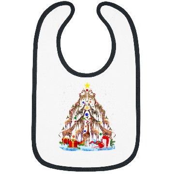Discover Giraffe Pet Christmas Tree Cute  6 Bibs