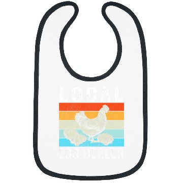 Discover Chicken Pet Local Egg dealers Funny Bleached Chicken Lover Farm Farmer 8 Bibs