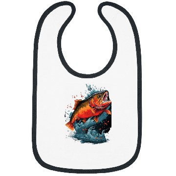 Discover Fishing Fun Fly Fishing Arctic Char Brook Trout Fish 12 Bibs