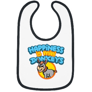 Discover Happiness Is Mini Donkeys Rancher Farmer Miniature Donkey Bibs