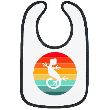 Discover Gecko Pet Silhouette Sunset Circle Bibs