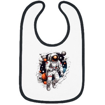 Discover Astronaut Floating In Space Solar System Stars Planets 1 Bibs