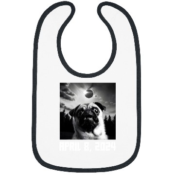 Discover Pug Taking Selfie Totality 04 08 24 Total Solar Eclipse 2024 Bibs