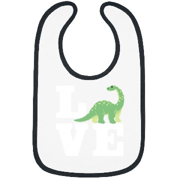 Discover Dinosaur Pet Love Brontosaurus Design Primeval Creatures Bibs