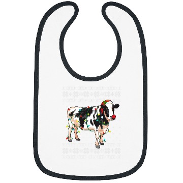 Discover Cow Pet Santa Hat Christmas Light Ugly Christmas Sweater 468 Bibs