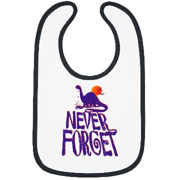 Discover Dinosaur Pet Never Forget Crying Purple Brontosaurus Bibs