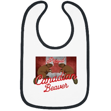 Discover Beaver Pet Proud Canadian Flag Canada Beaver 01 Bibs