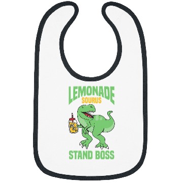 Discover Dinosaur Pet TRex Lemonade Stand Boss Kids Lemon Squad Bibs