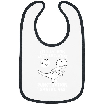 Discover Dinosaur Pet Lets Eat Kids Punctuation Saves Lives Halloween Dinosaur Boy 8 Bibs