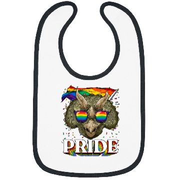 Discover Dinosaur Pet LGBT Pride Triceratops Dinosaur LGBTQ Rainbow Flag Pride Month Bibs