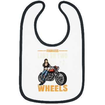 Discover Motorcycle Biker Lady Fearless On Two Wheels Bibs