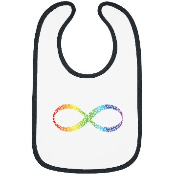 Discover Autism Puzzle Neurodivergent Awareness Infinity Rainbow Autism ADHD Bibs