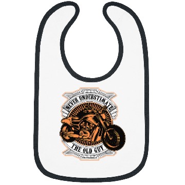 Discover Motorcycle Bike Never underastimate the old guy 22 Bibs