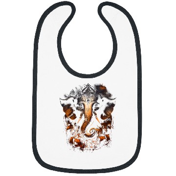 Discover Elephant Mammal Ganesha Elephant God Face Tee Spiritual Hindu Graphic Bibs