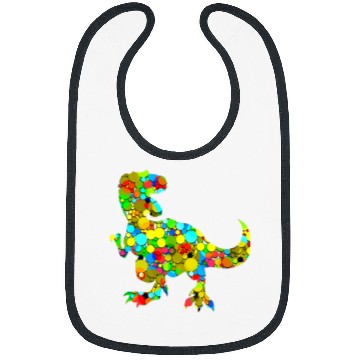 Discover Dinosaur Pet Trex Polka Dot Pattern Happy Dot Day Lover Bibs