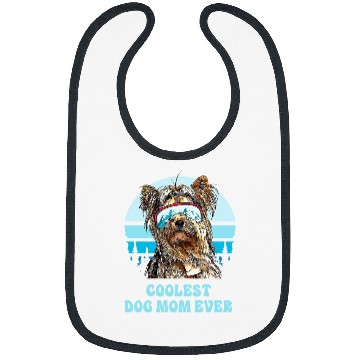 Discover Yorkshire Terrier Skiing Winter Coolest Dog Mom Ever Bibs