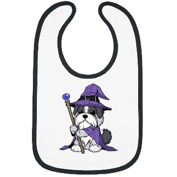 Discover Schnauzer Pet Wizard Funny Dog Magic 2 Bibs