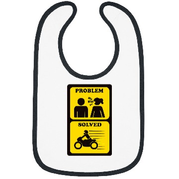 Discover Mens Funny Motorcycle T Problem Solved Biker Gift Tee Men Bibs