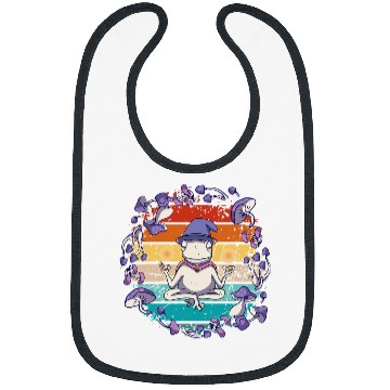 Discover Frog Pet vintages mystical frog wizard meditating on magic mushrooms Bibs