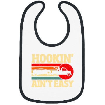 Discover Tow Truck Driver Hookin Aint Easy Towing Retro Wrecker Men Bibs