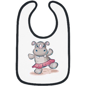 Discover Dancing Hippo Ballerina Bibs